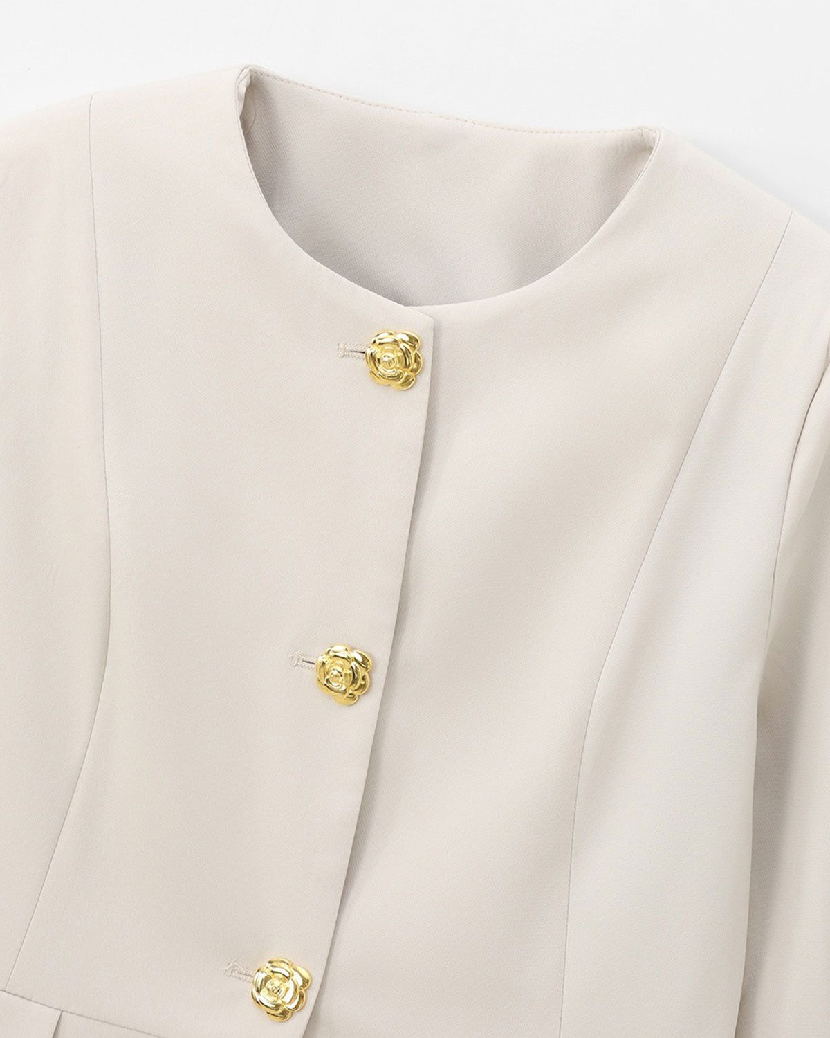 Kayısı Düğmeli Cep Blazer