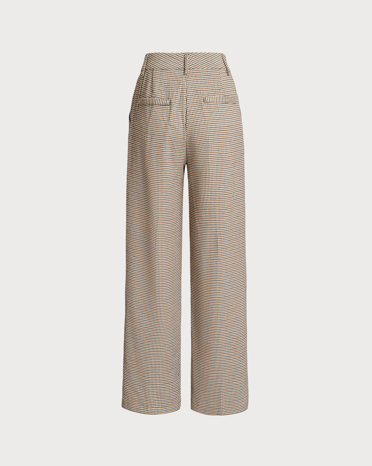 Sueña™ Kahverengi Ekose Düz Pantolon
