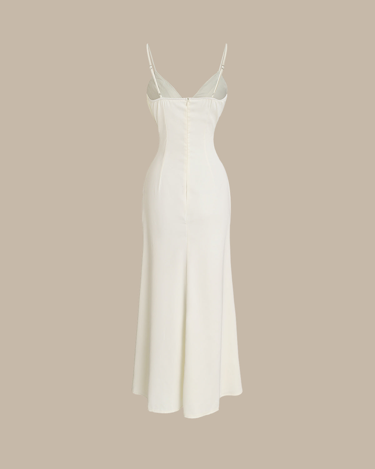 Sueña Kayısı Bodycon Püskül Slip Maxi Elbise