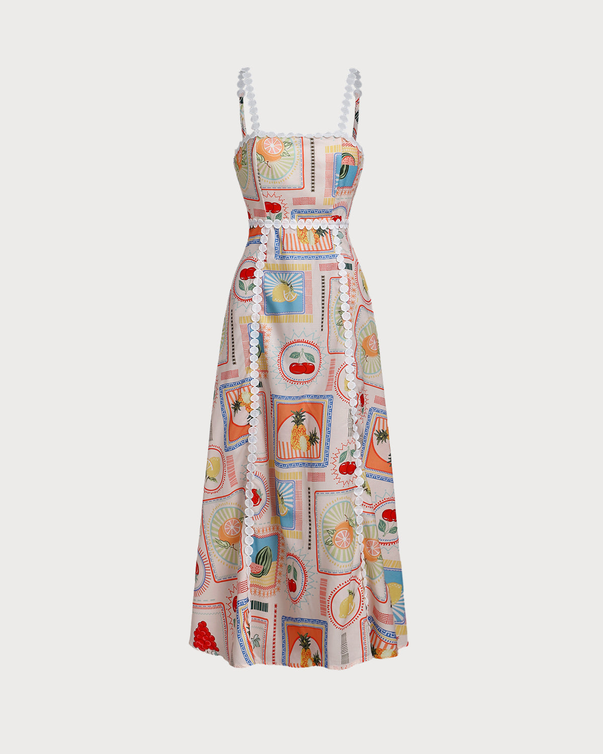 Sueña™ Pembe Çiçekli A Kesim Slip Maxi Elbise
