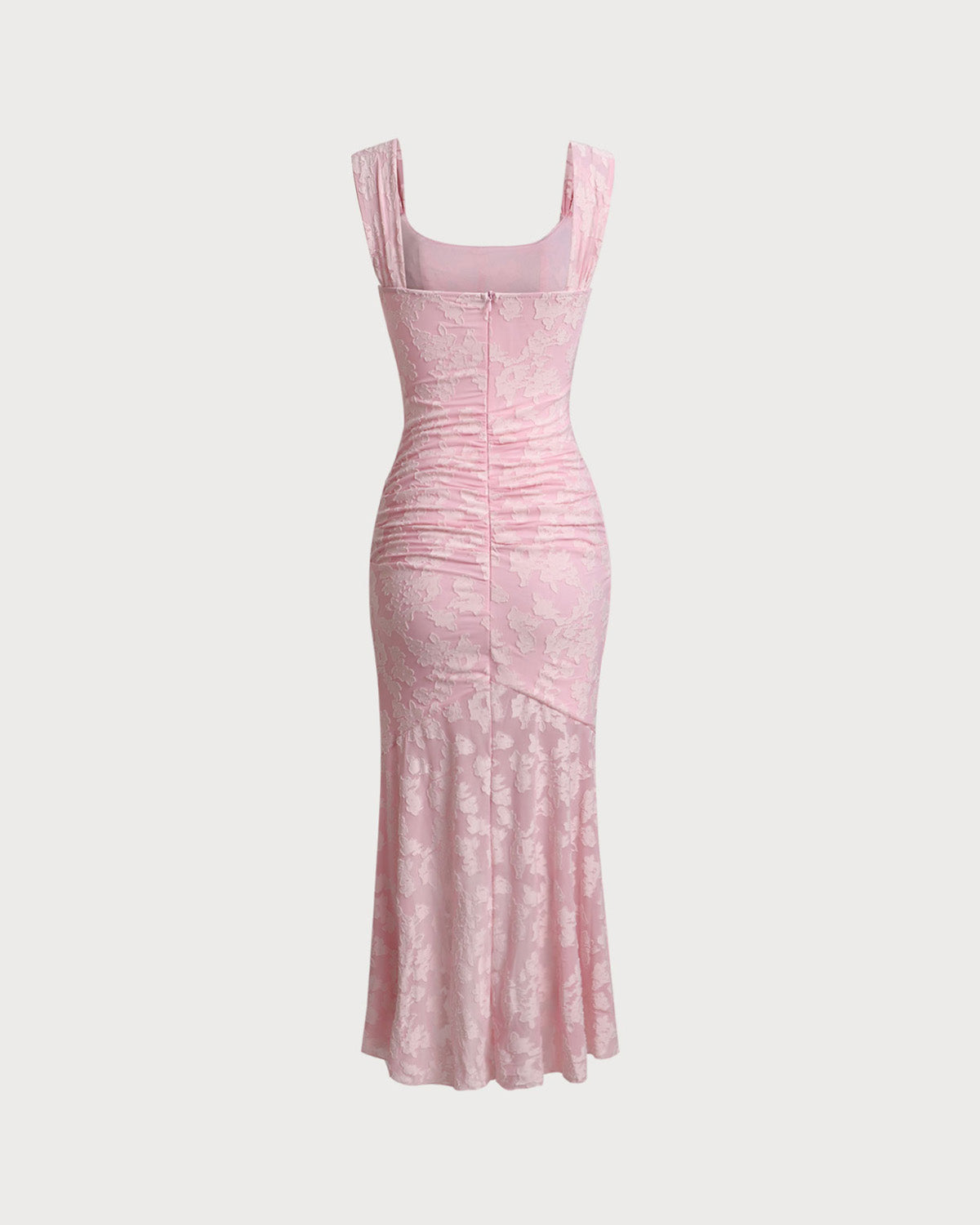Sueña Pembe Jakarlı Bodycon Slip Maxi Elbise