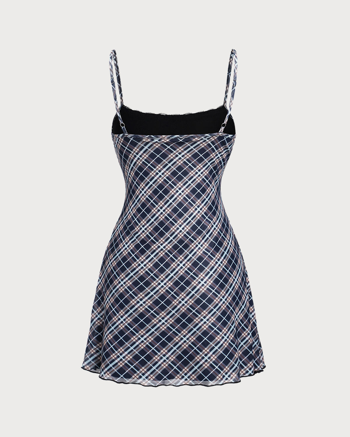 Sueña™ Siyah Çizgili Slip Mini Elbise