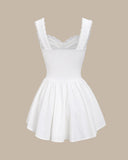 Sueña Bettydress-Beyaz Kalp Yaka Korse Slip Mini Elbise