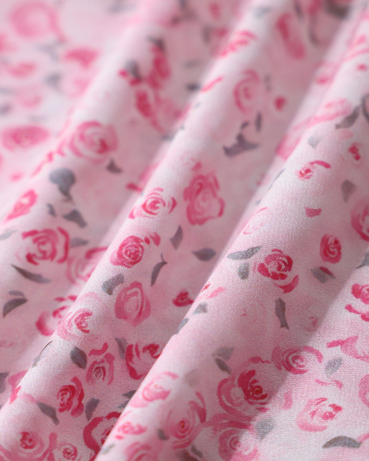 Sueña™ Pembe Çiçekli Yuvarlak Yaka Pileli Mini Elbise