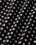 Sueña™ Siyah Polka Dot V Yaka Dantel Mini Elbise