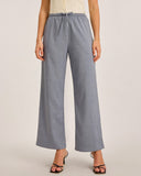 Gri Lastikli Düz Bel Pantolon