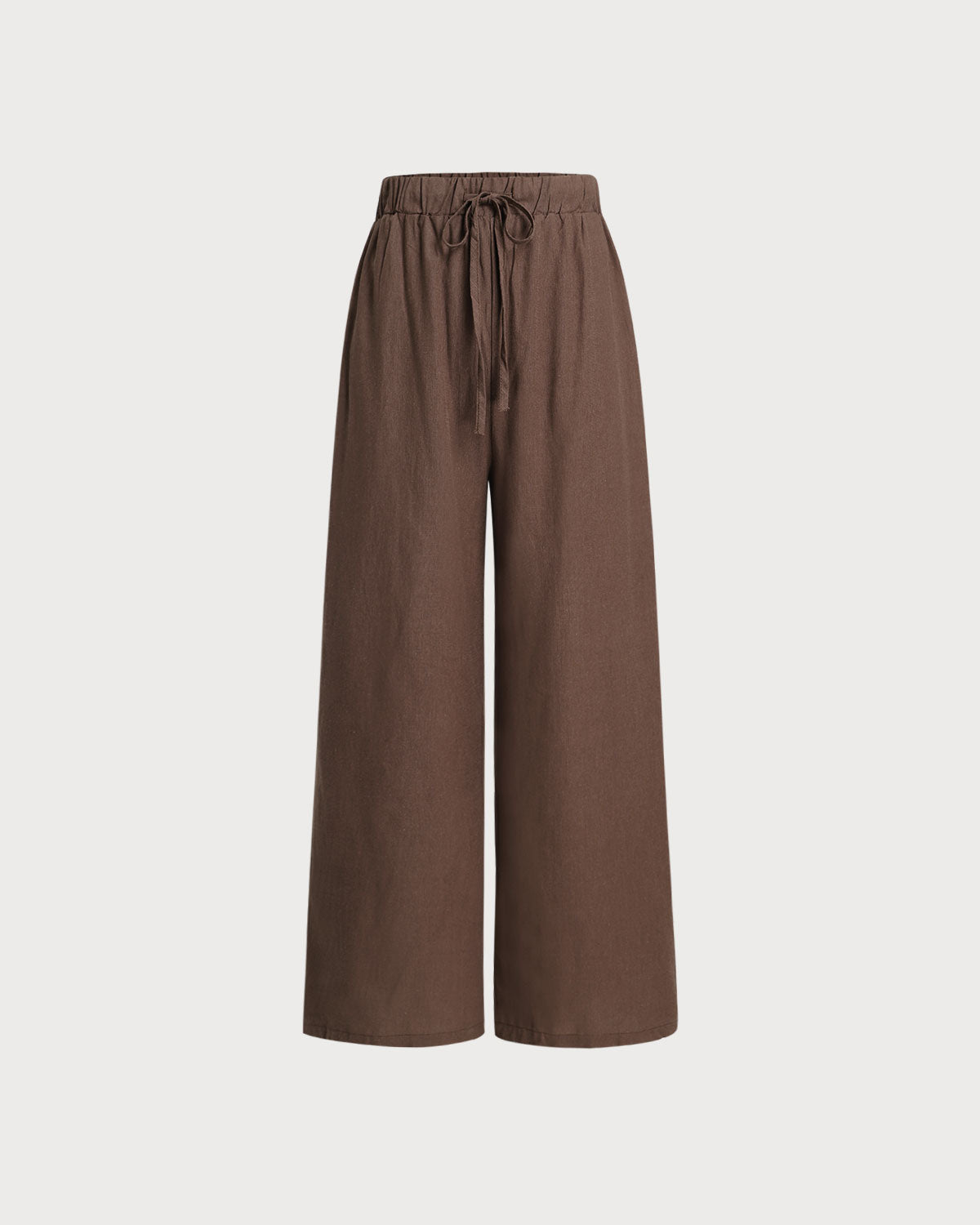 Sueña™ Kahve Lastikli Bel Geniş Paça Pantolon