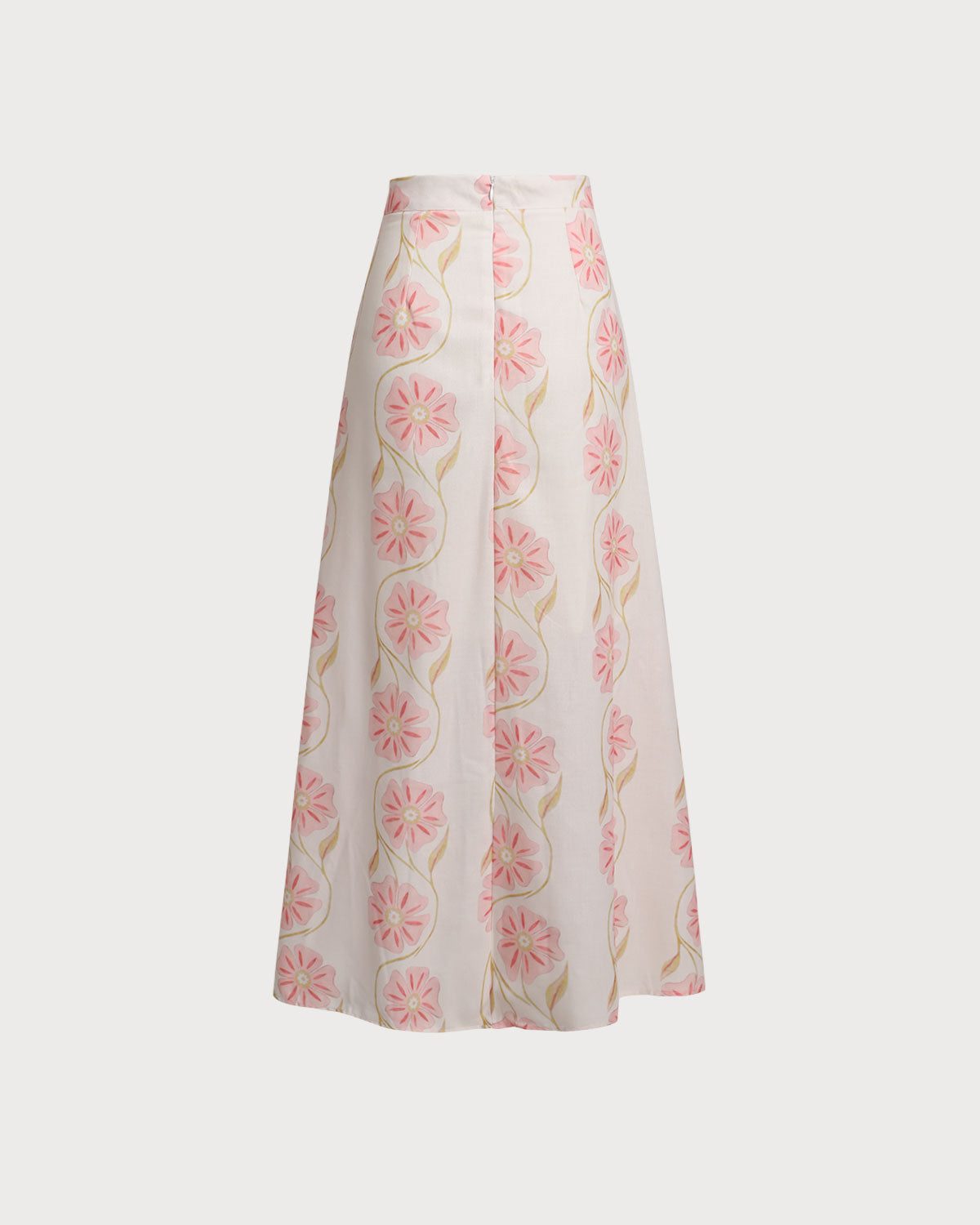 Sueña™ Pembe Çiçekli Kloş Midi Etek
