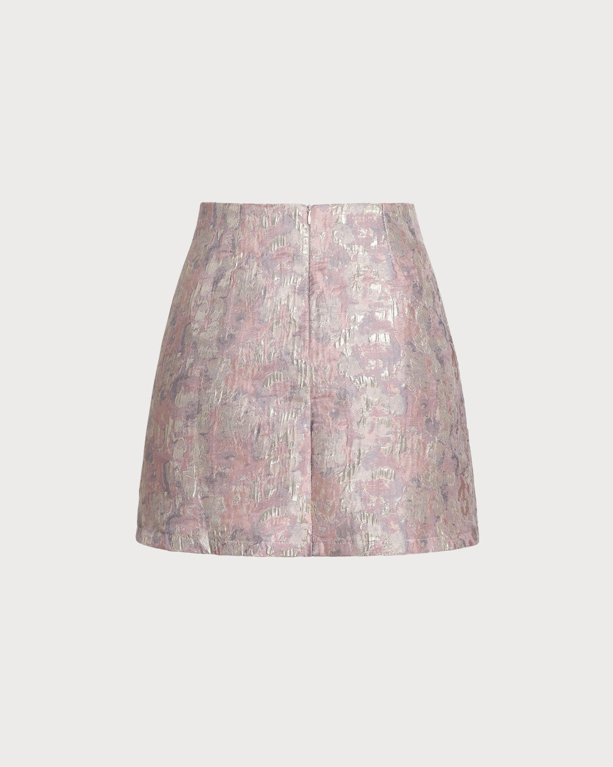 Sueña™ Pembe Çiçek Dokulu A Kesim Mini Etek