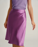 Mor Diz Boyu Düz Etek