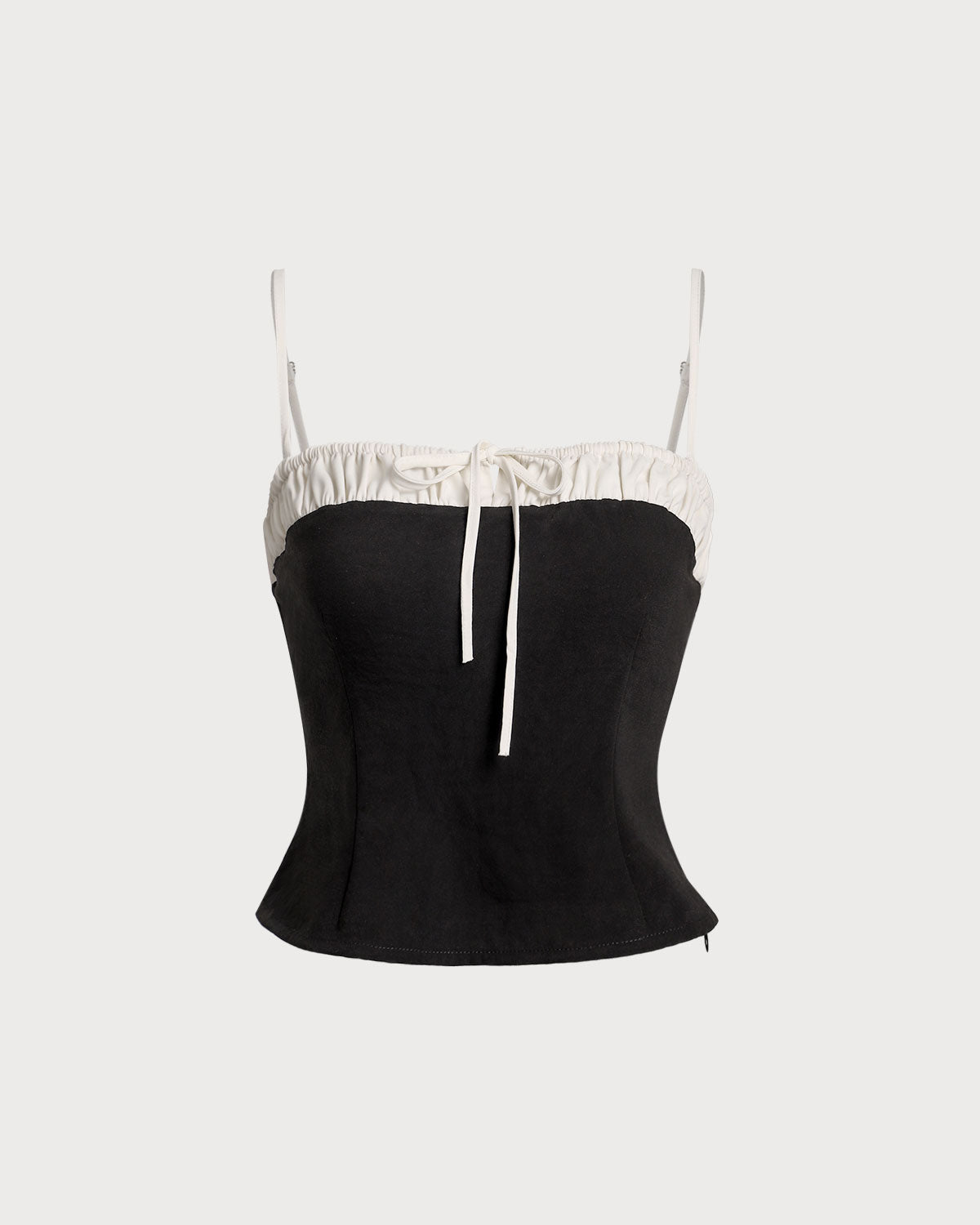 Sueña™ Siyah Kontrast Dantelli Cami Üst