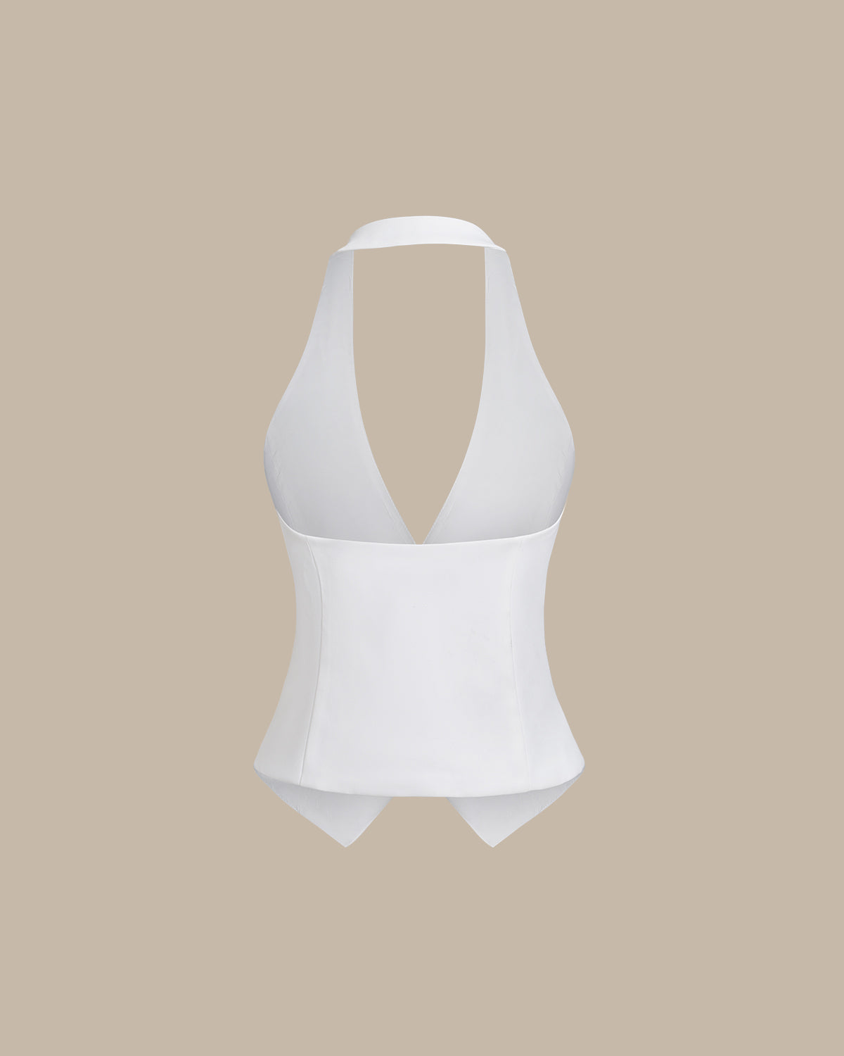 Sueña™ Beyaz Halter Düğmeli Yelek