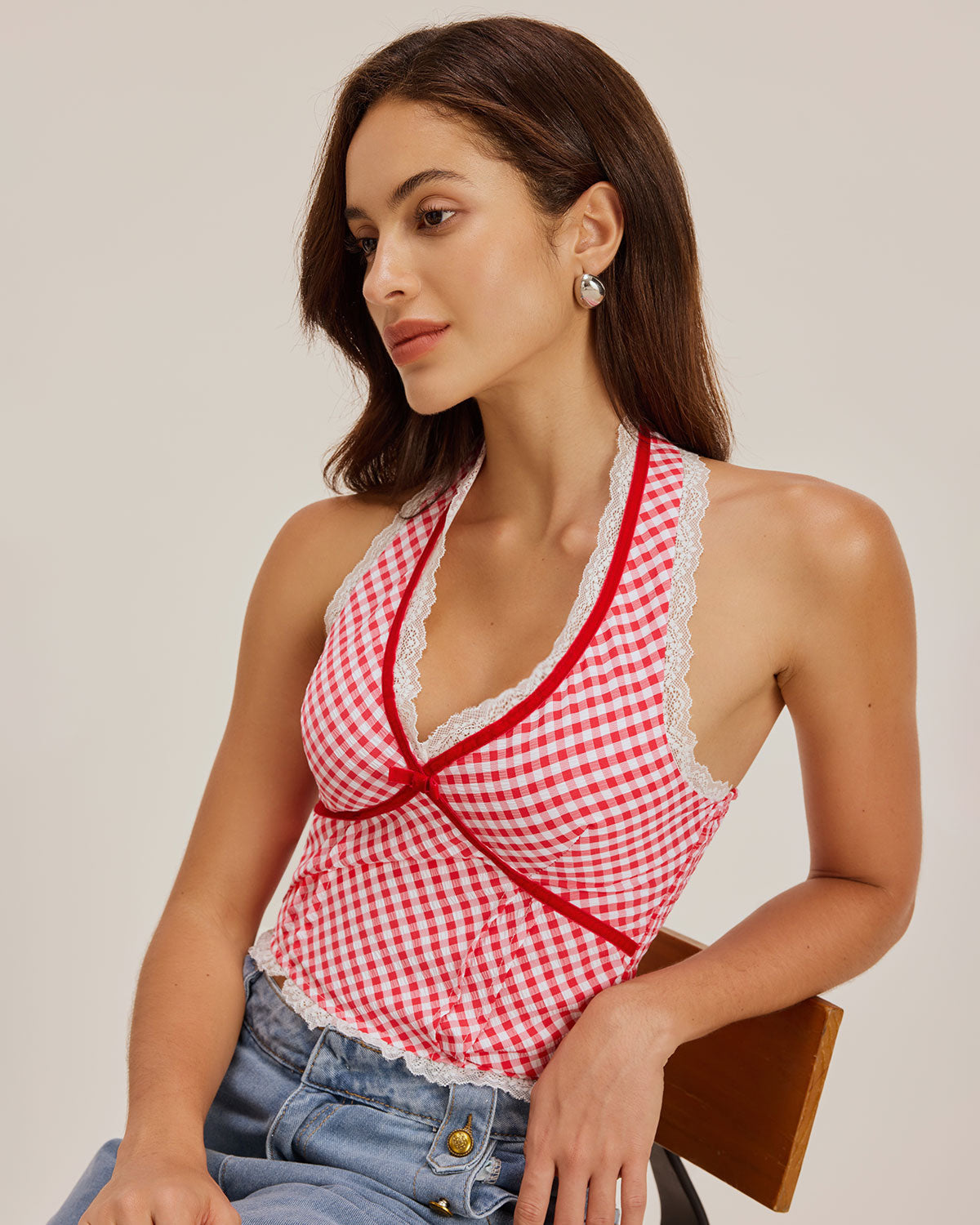Sueña™ Kırmızı Kareli Askılı Tank Top